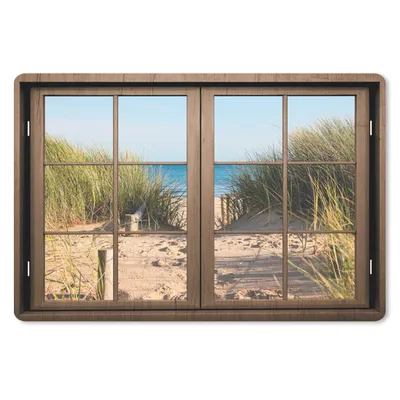 Produktbild von MuchoWow® Schreibtischunterlage Aussicht - Strand - Gras 60x40 cm - XXL Mauspad - Großes Mauspad