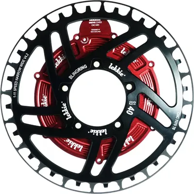 Produktbild von windmeile | Lekkie Bling Ring Set, 40T, Schwarz-Rot, für Bafang BBS01 und BBS02, Kettenblatt, Motor Hülle, Spacer, E-Bike, Pedelec