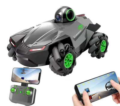 Produktbild von Ferngesteuertes Off-Road Auto mit Kamera,2.4GHz Hochgeschwindigkeits-Laden Off-Road Ferngesteuertes Fahrzeug mit WiFi,RC Spielzeugauto Geeignet fuer Kinder und Erwachsene, Grau