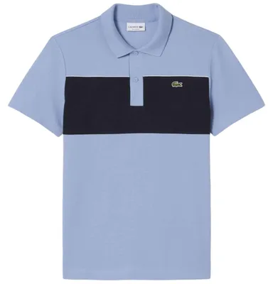 Obrázok produktu pre Polo tričko Lacoste, model Polo Lacoste Regular Fit, farebné bloky, piqué tkanina, krátky rukáv, modrá farba, pre pánov