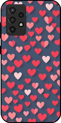 Produktbild von Smartphonica Telefon Fall fit für Samsung Galaxy A72 mit rosa und roten Herzen Impressum - TPU Backcover Fall mit rosa und roten Herzen Design