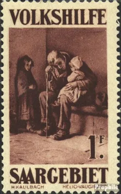 Produktbild von Briefmarken Saarland 1929 Mi 137 mit Falz Volkshilfe: Gemälde (II)