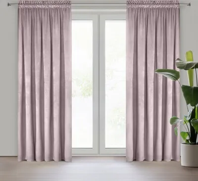 Zdjęcie produktu dla Zasłona PIERRE PUDR 140x300 cm taśma marszcząca sznurek tunelowy