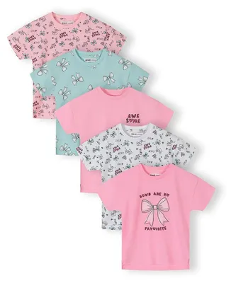 Produktbild von Minoti T Shirt Baumwolle kurzarm Rosa Gr. 110 für Mädchen