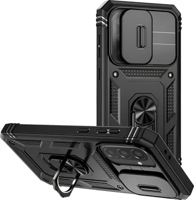 Immagine prodotto di Avizar, cover per Samsung Galaxy A56 con anello magnetico e protezione per la fotocamera, nero