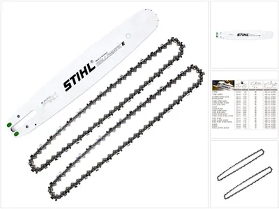 Produktbild von STIHL Führungsschiene Rollomatic E, 37 cm, 1,6 mm, .325" ( 3003 000 6811 ) + 2x STIHL Oilomatic Sägekette .325" Rapid Super mit 1,6 mm Treibglieddicke - 37 cm ( 3639 000 0062 )