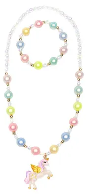 Produktbild von Kinder Einhorn Schmuck Set mit Kette und Armband