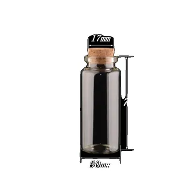 Obrázek produktu pro Skleněné láhve o objemu 30 ml, 40 ml, 55 ml, korkový uzávěr, 30 ml