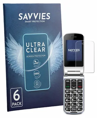 Produktbild von 6x Für Sweetlink F1PLUS Schutzfolie Savvies Displayschutz Display Schutz Folie Klar Transparent
