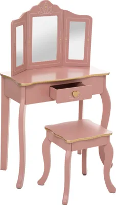Produktbild von Kinderfrisiertisch und -hocker "Sissi" - rosa - Atmosphera créateur d'intérieur