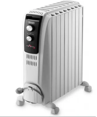 Produktbild von De’Longhi Dragon4 TRD4 1025, Flur, Weiß, Drehregler, 2500 W, 1100 W, 75 m³