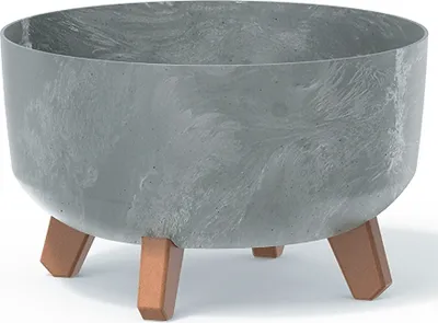 Obrázok produktu pre nabbi Plastový kvetináč na nožičkách DGRL300LE 28,5 cm - sivý betón