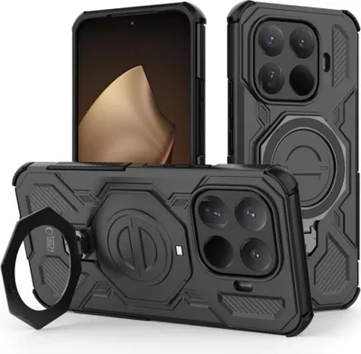 Immagine prodotto di Custodia per cellulare con supporto per Xiaomi 15T Pro, Tech-Protect TacticStand con MagSafe, nero opaco