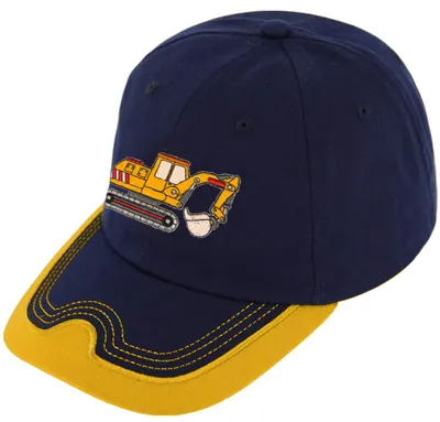 Fiebig Kinder Baseball-Cap mit Traktor-Muster in gelb
