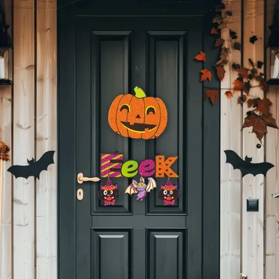 Productafbeelding van Halloween decoratie - pompoen - hangend - 45 x 23 cm