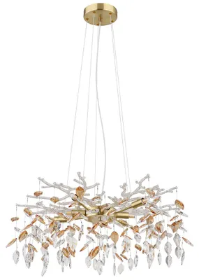 Produktbild von Pendelleuchte, Kronleuchter, Gold, Glaskristalle, D 61 cm