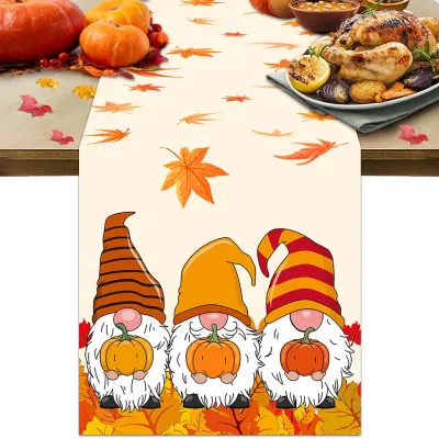 Obrázok produktu pre Jesenná obruska s motívom skriatka a tekvíc, 180 x 35 cm