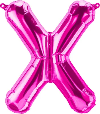 Obrázok produktu pre Fóliový balón písmeno X, ružový, cca 40 cm, na plnenie vzduchom