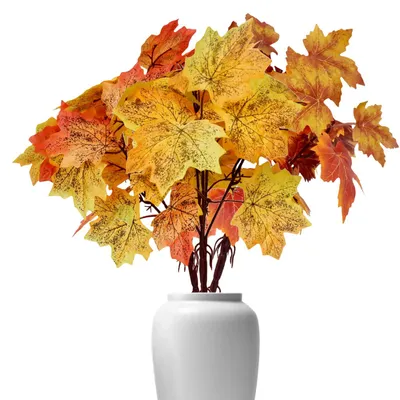 3er-Set künstliche Ahornblätter, Herbstdeko, Kunstpflanzen, 40 cm