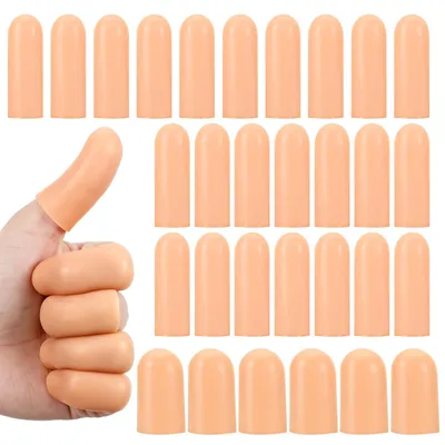 Produktbild von Silikon-Fingerlinge - Wasserdichter Fingerschutz bei Verletzungen - 30 Stück