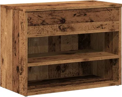 Produktbild von vidaXL Schuhbank Altholz-Optik 60x30x45 cm Holzwerkstoff