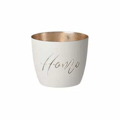 Immagine prodotto di Gift Company Windlicht Madras Home M, Teelichthalter, Kerzenhalter, Eisen, Weiß, Gold, 8.5 cm, 1029804001
