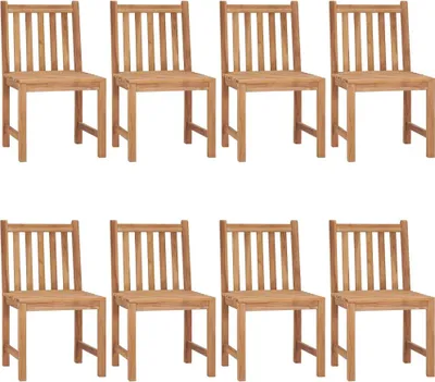 Produktbild von vidaXL Gartenstühle 8 Stk. mit Kissen Massivholz Teak