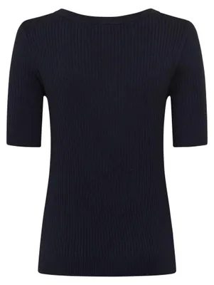 Productafbeelding van BRAX Dames. Lynn korte merinowol-viscose ribtrui