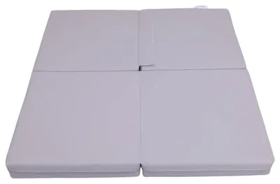 Productafbeelding van Gymnastiekmat Satellite PU, 100x100x10 cm - Vierdelig, grijs