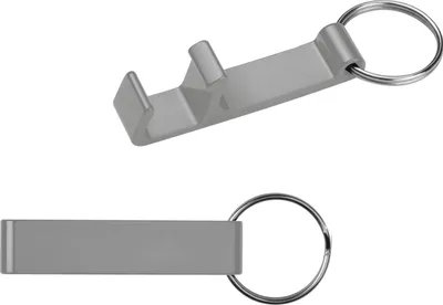 Produktbild von 10x Schlüsselanhänger / mit Flaschenöffner / Farbe: grau