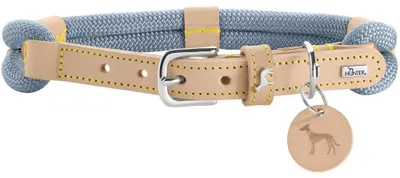 Productafbeelding van Hunter Halsband Malia, in de kleuren duifblauw/naturel
