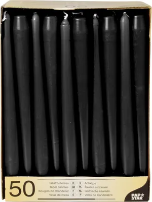 Produktbild von 50 PAPSTAR Kerzen schwarz
