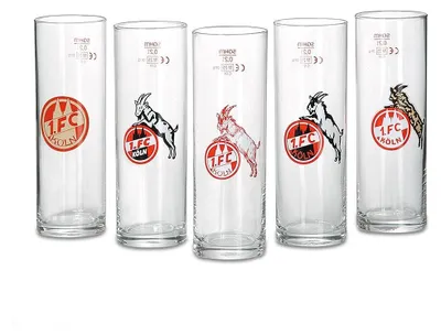 Immagine prodotto di 1. Set di 5 bicchieri "Logos" FC Köln Kölsch
