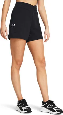 Productafbeelding van Under Armour Rival Terry 4in Korte Broek, zwart, maat XS, voor dames, kleur zwart, maat XS