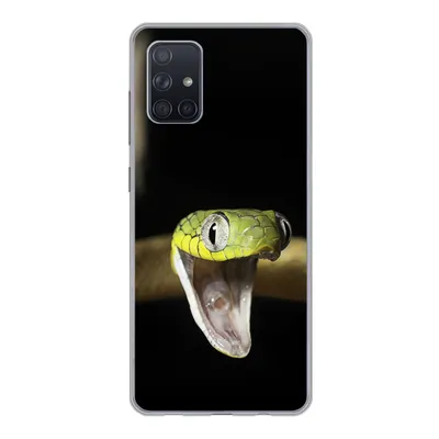 Produktbild von MuchoWow® Handyhülle Schutzhülle Hülle für Samsung Galaxy A51 Schlange - Tier - Schwarz Silikon Softcase Handy Hülle - Schutzabdeckung