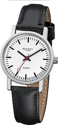 Produktbild von Regent Damenarmbanduhr F824 Leder Schwarz