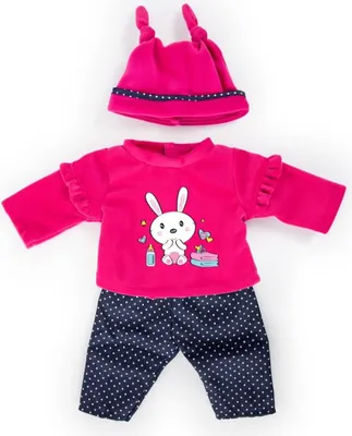 Produktbild von Puppensachenset für Puppen 46cm, Motiv Hase - Puppenkleidung