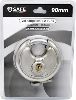 Obrázek produktu pro B-SAFE visací zámek kulatý - robustní bezpečnostní řešení pro každodenní použití ? 90 mm