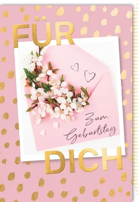 Produktbild von A - Geburtstag - Glückwunschkarte im Format 11,5 x 17 cm mit