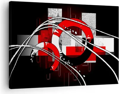 Produktbild von Bild auf Leinwand - Leinwandbild - Grafische komposition geometrisch zahlen - 70x50cm - Wand Bild - Wanddeko - Leinwanddruck - Bilder - Kunstdruck - Leinwand bilder - Wandkunst - AA70x50-0587