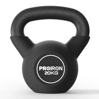 Produktbild von Kettlebell 20 kg - Gusseisen mit Neoprenbeschichtung - Antirutschgriff - Für Krafttraining