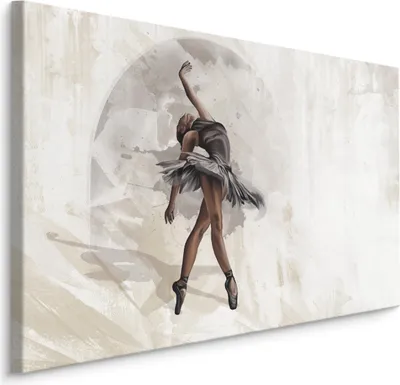 Produktbild von Muralo CANVAS Leinwand Bilder BALLERINA Ballett Abstrakt Malerei Kunst Beton Aquarell Br. 90 cm x Hö. 60 cm