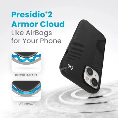 Immagine prodotto di Custodia per Apple iPhone 17e/16e/15/14/13 - Cover posteriore Speck Presidio2 Grip - Nero