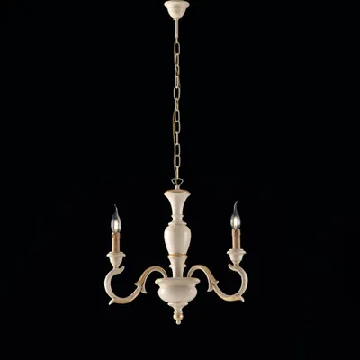 Obrázek produktu pro Lustr Shabby Chic Fiorenza Ivory Gold 3 světla E14