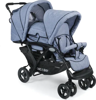 Produktbild von Chic 4 Baby Geschwisterwagen Duo Kinderwagen Jeans hellblau
