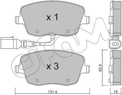 Produktbild von CIFAM Bremsbeläge Satz Vorne Bremsklötze für VW POLO (9N) 822-547-1