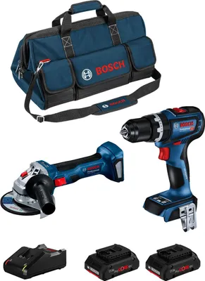 Produktbild von BOSCH Kit BK2016BAG (GSB 18V-90 C + GWS 18V-7 + 2 x 4,0 Ah ProCORE + GAL18V-40 + HDBAG)