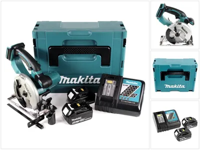Produktbild von Makita DSS 501 RMJ 18V 136 mm Li-ion Akku Handkreissäge im Makpac + 2x 4,0 Ah Akku + Ladegerät