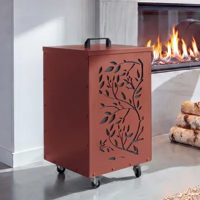 Immagine prodotto di Contenitore per pellet HWC-Q30 Ranken, contenitore per pellet e altri prodotti (ad es. mangime per animali), con piedini a rotelle, 64x36x36 cm ~ color rame