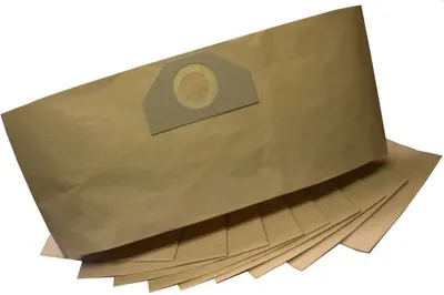 A stack of brown paper vacuum cleaner bags.